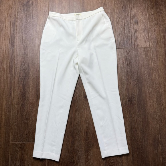 L'AGENCE Sawyer trouser pant in ivory 6 - Picture 5 of 12